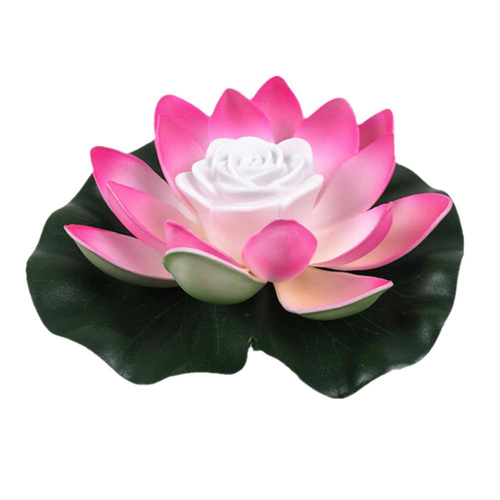 UOYOTT RGB LED Solar Powered Flower Lights Floating Fountain NEW~