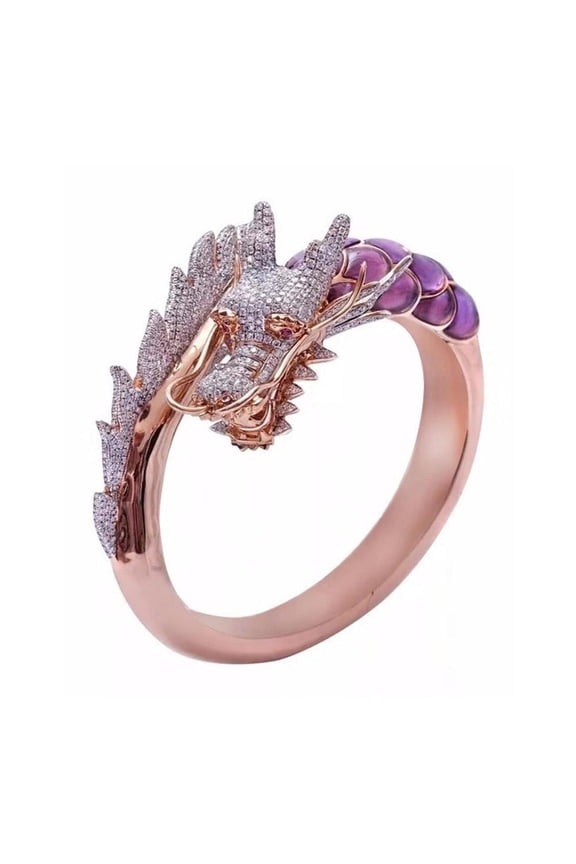 Silver Dragon Head Punk Party Women Jewelry✨ S1M2