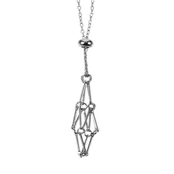 UOYOTT Vintage Women Crystal Cage Holder Necklace Cord Empty Stone Holder Gifts Nice