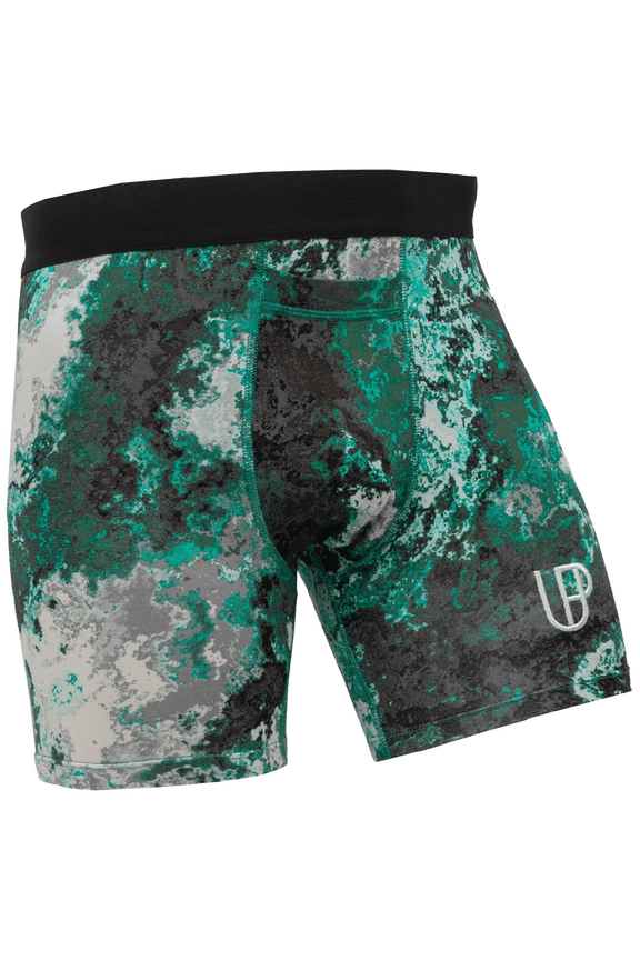 Men Modal Veil Camo Pouch Boxers with Quick-Release Fly (Woods Green, Large)