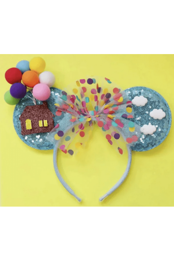 UP Mickey Minnie Ears Headband / Minnie Inspired Princess Ears / Minnie Headband