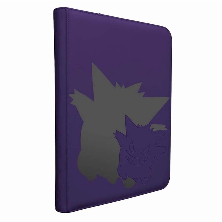 pokemon card zip binder Ultra PRO, Zippered PRO Binder, 9-Pocket Elite Series Gengar Tec exterior Secure zip closure and side Pokemon Trading Card Eevee evolution