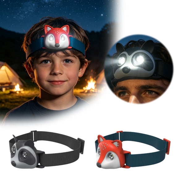UP T0 50% OFF! Portable Animal Themed LED Headlamp for Kids Outdoor Camping Hiking Home Emergency Lighting Festival Gift