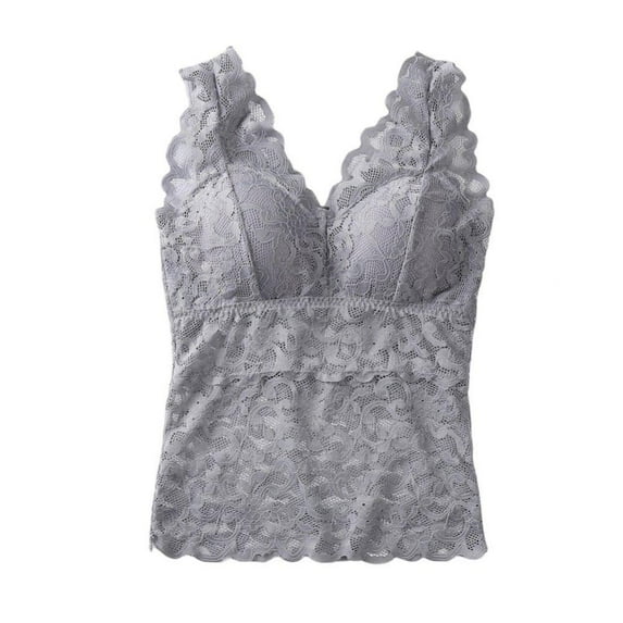 UP TO 15% OFF! Women's Adjustable Spaghetti Strap Lace Trim Cami Tunic Tank Top, Light Blue, 40-55kg