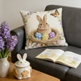 thumbnail image 1 of UP TO 70% OFF! YZEGDCH Easter Bunny Throw Pillow Covers 18x18 Inch Soft Plush Faux Fur Easter Home Decorations for Spring Farmhouse Decor Easter Gift, 1 of 6