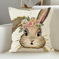 thumbnail image 1 of UP TO 70% OFF! YZEGDCH Easter Bunny Throw Pillow Covers 18x18 Inch Spring & Easter Throw Pillow Case for Spring Farmhouse Decor Easter Gift, 1 of 6