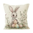 thumbnail image 1 of UP TO 70% OFF! YZEGDCH Easter Rabbit Throw Pillow Covers 18x18 Inch Spring Farmhouse Pillow Covers for Spring Farmhouse Decor Easter Gift, 1 of 5