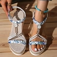 thumbnail image 1 of UP to 65% off Sandals for Women, Xunlbb Fashion Women Casual Round Head Comfy Sandals Beach Casual Shoes(Light Blue,Size:36), 1 of 9