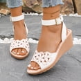 thumbnail image 1 of UP to 65% off Sandals for Women, Xunlbb Fashion Women Casual Round Head Sandals Comfy Beach Casual Shoes(Pink,Size:37), 1 of 9