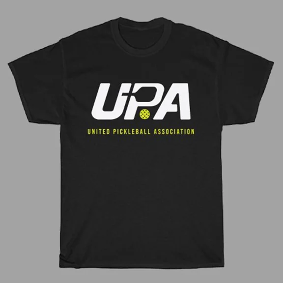 UPA United Pickleball Association Men's Black T-Shirt Size S to 5XL