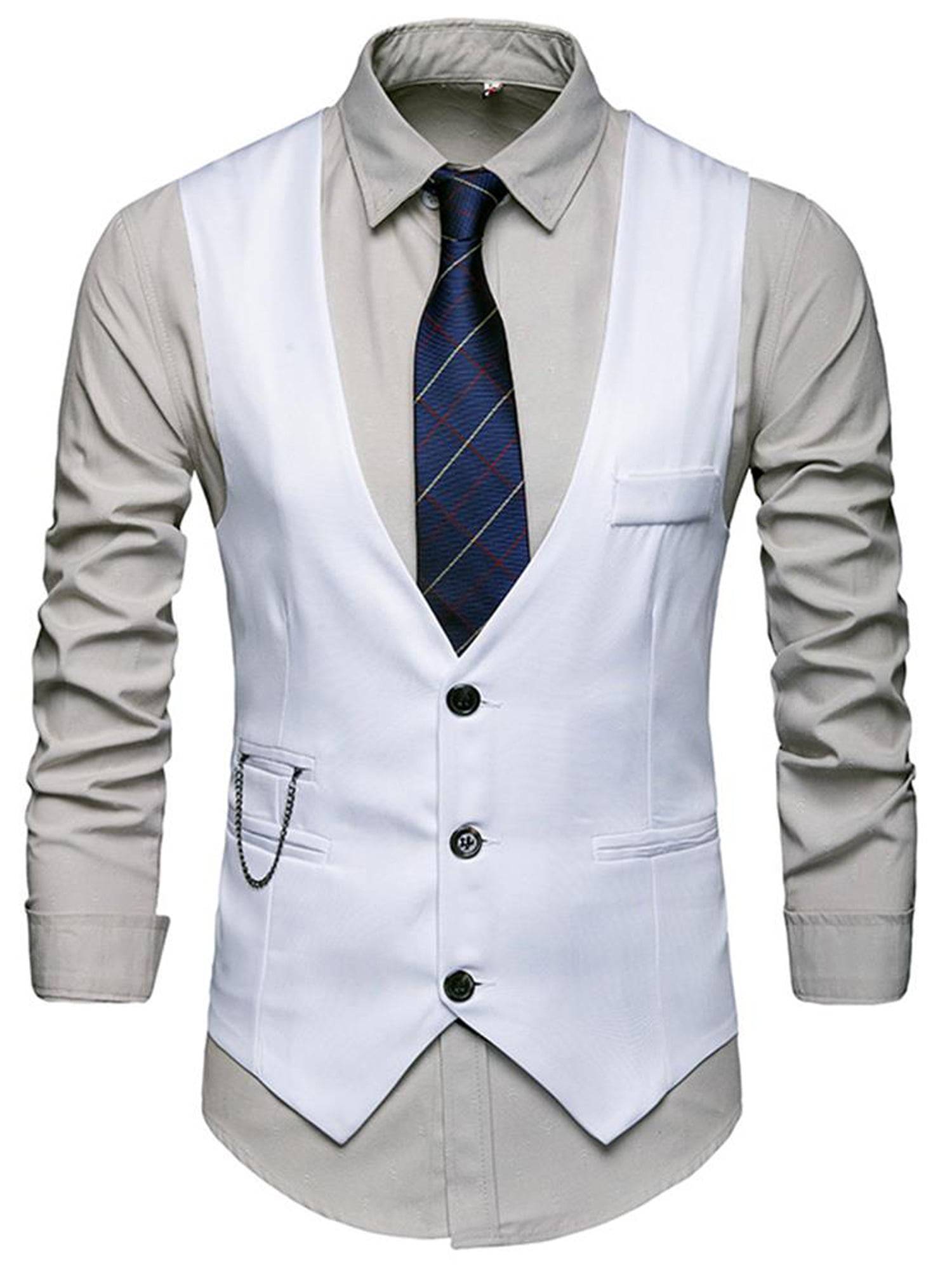 UPAIRC Mens Business Wedding Vest Formal Office Work Party