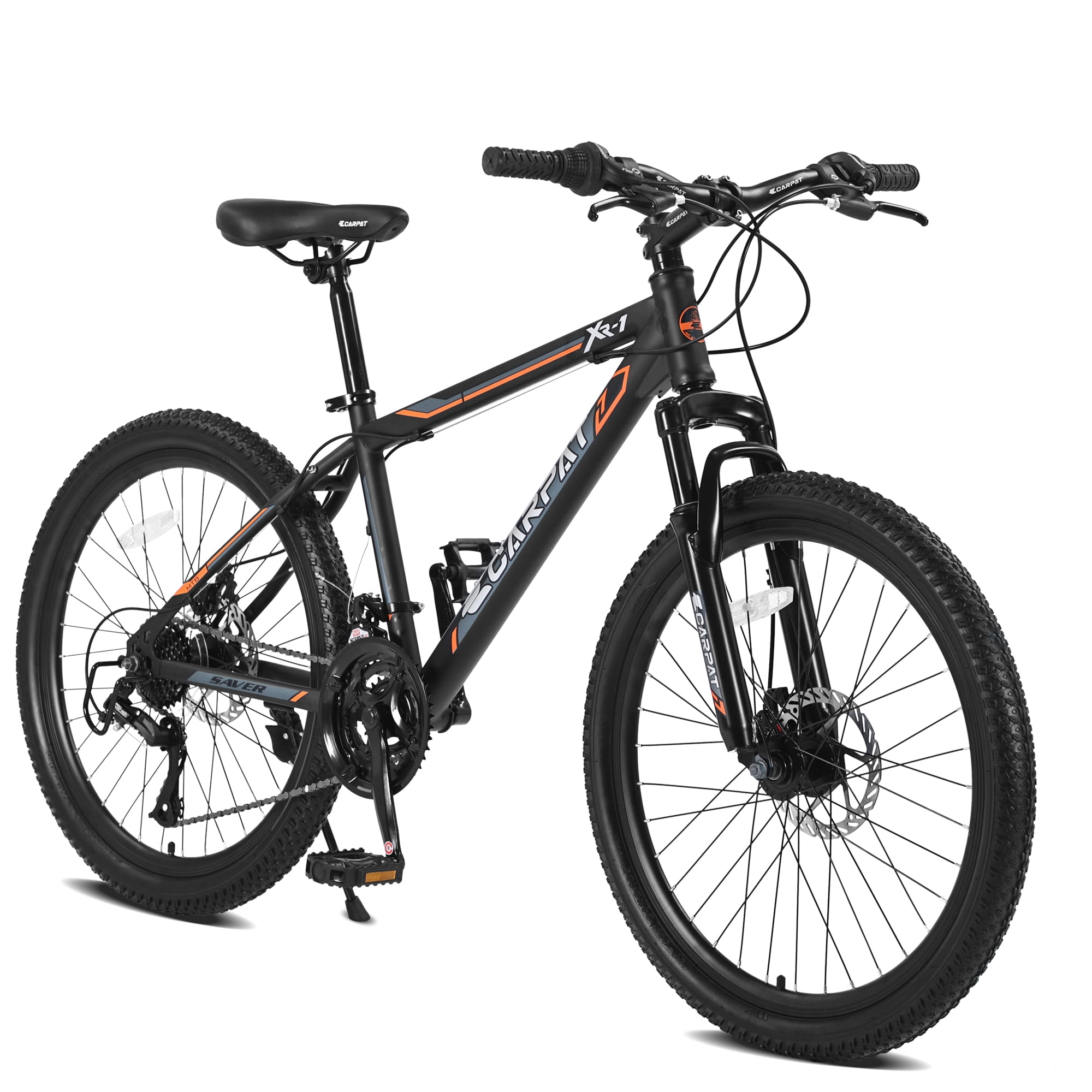 UPANBIKE 24 Inch Mountain Bike Steel Frame Shimano 21 Speed Bicycle with Daul Disc Brakes and Front Suspension MTB