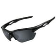 thumbnail image 1 of UPANBIKE Bike Cycling Polarized Sunglasses Anti-UV400 Sports Running Sunglasses TR90 Unbreakable Frame Adult Unisex Goggles, (Glossy Black Frame/Black Lens), 1 of 6