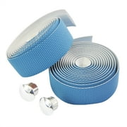 UPANBIKE Bike Handlebar Tape Synthetic Leather Basketball Grain Non-slip Wraps With Bar Plugs 2pcs/set,Blue