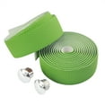 thumbnail image 1 of UPANBIKE Bike Handlebar Tape Synthetic Leather Basketball Grain Non-slip Wraps With Bar Plugs 2pcs/set,Green, 1 of 6