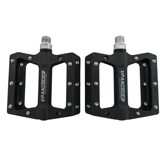 UPANBIKE Bike Pedals Sealed Bearing Pedals 9/16" Spindle Nylon Fiber (Polyamide) Flat Platform for MTB Mountain Bike Road Bicycle
