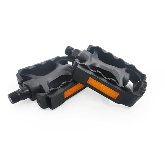 UPANBIKE Bike Pedals Universal Plastic Road Bike Pedals 9/16 Inch Mountain Bike Pedals Flat Platform with Reflector for Road Bike MTB