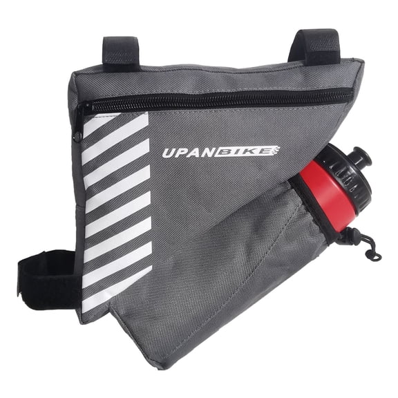 UPANBIKE Bike Triangle Frame Bag, 1.5L, Polyester Bag, With Water Bottle Holder (Water bottle not included)