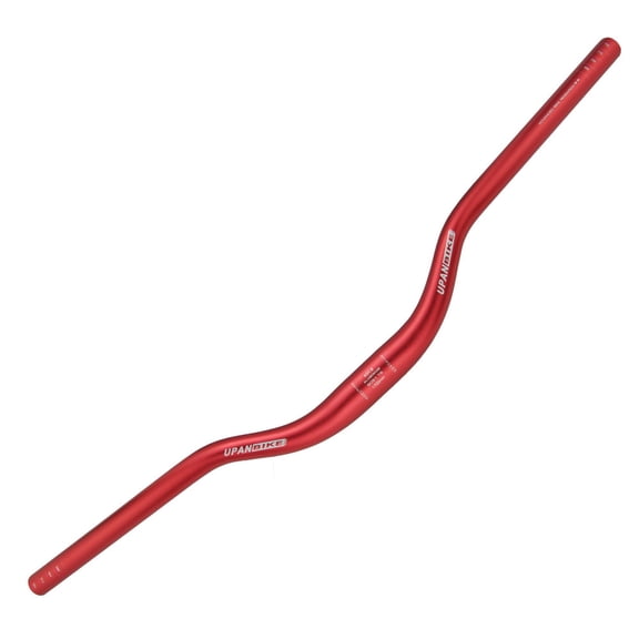UPANBIKE Mountain Bike Handlebar MTB Bicycle Long Handlebar Riser Bar φ31.8mm 700mm (27.6inch) Long 50mm riser, Red
