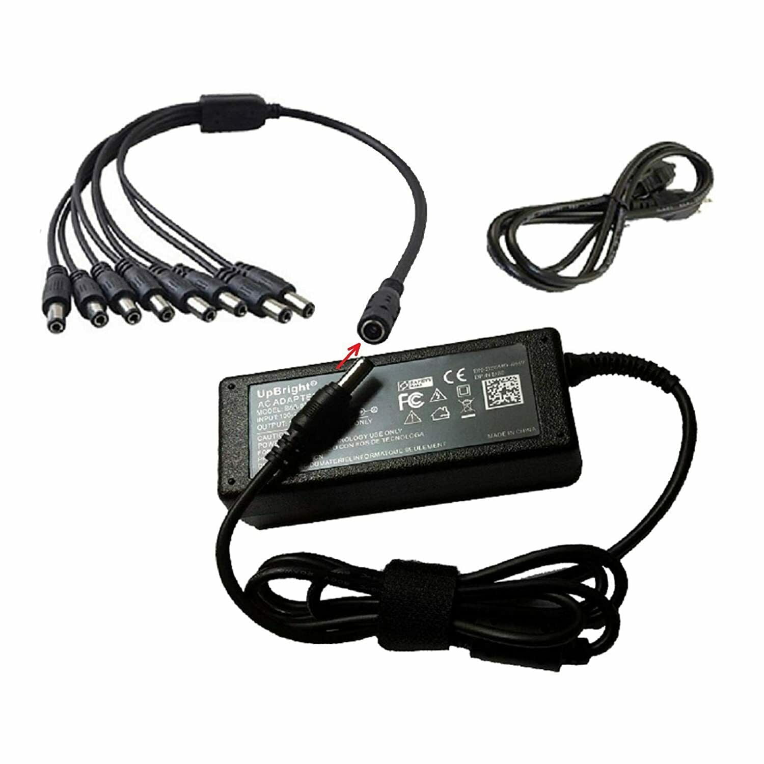 UPBRIGHT 12V AC/DC Adapter + 8 Split Cable Compatible with Samsung SDR