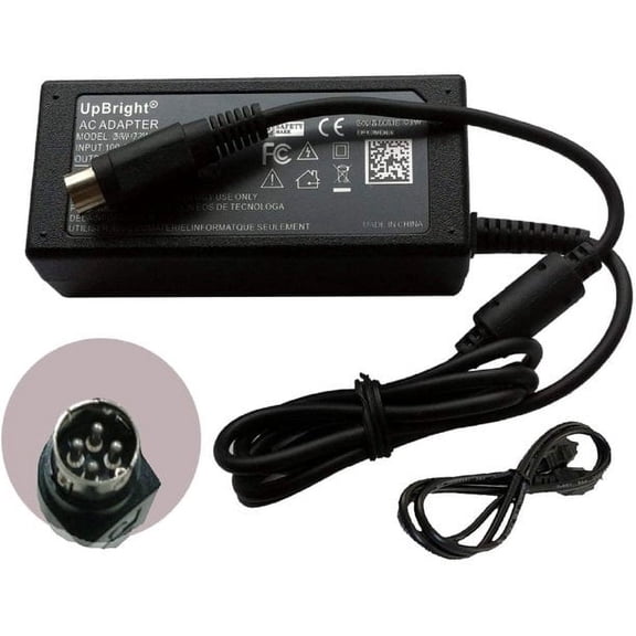 12V Replacement 4-Pin DIN AC/DC Adapter Compatible with ZF120A-1207000 ZF120A1207000 Power Supply