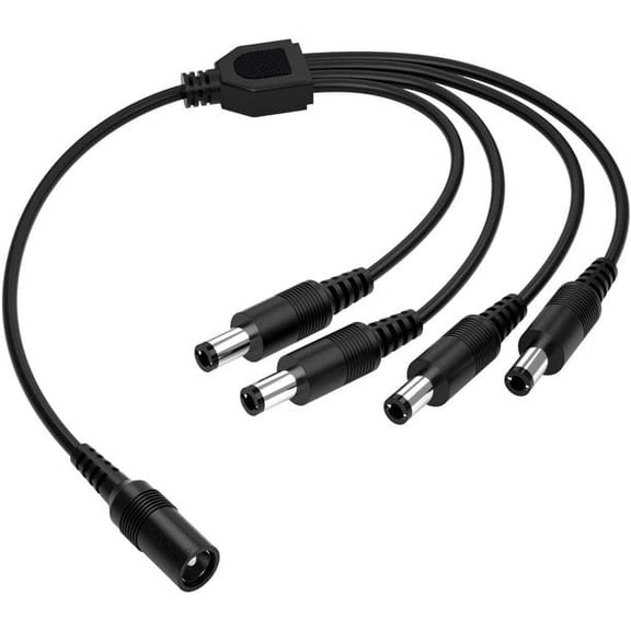 4-Plug Splitter 4-Way Power Cord for Voo-doo Lab Pedal Power 2.1mm C-urrent Doubler Adapter Cable