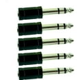 thumbnail image 1 of 5-Pack 1/4 to 3.5mm Adapter 1/4''(6.35mm) Male to 1/8'' (3.5mm) Female Stereo Headphone Audio Adapter for Guitar Digital Piano Microphones Audio Connector, 1 of 1
