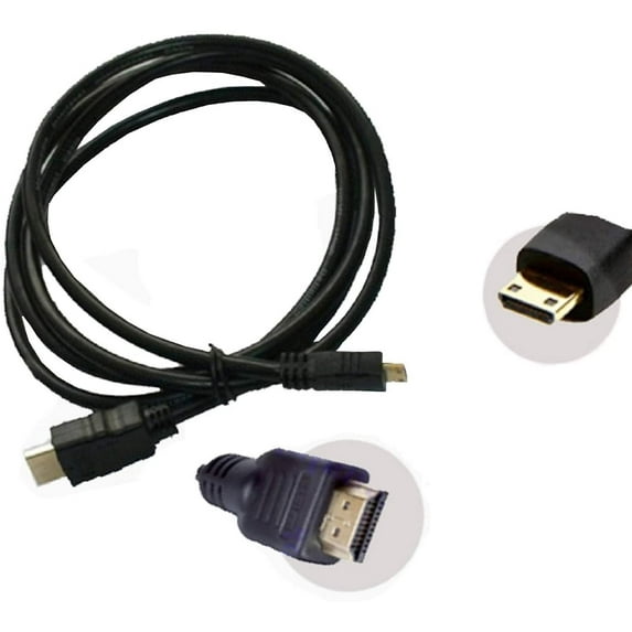 HDMI to Mini HDMI HDTV TV Audio Video AV Cable Cord Lead for Toshiba Camileo Camcorder B10, BW10-S, H30, P100, S10, S20, S30, X100, BW10-Y