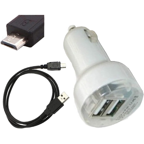 Car Charger USB Cable Cord for Samsung ATIV S ATIV S Neo Galaxy Amp Galaxy Mega 6.3 by TRACFONE Galaxy Note Galaxy Note 2 II Galaxy Note 3 Galaxy Note 8.0 by T-MOBILE Galaxy Note 10.1