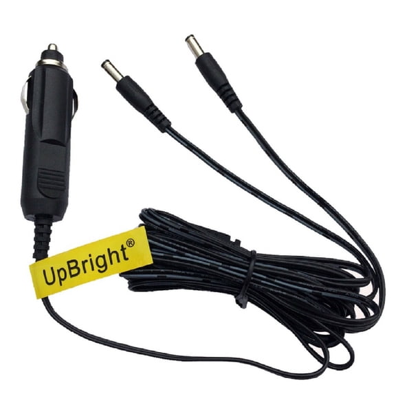Replacement Car 2 Output DC Adapter Compatible with Venturer PVS1988 PVS62911 PVS79703E PVS-7980 Dual Screen DVD Player Vehicle Cigarette Lighter Plug Power Supply