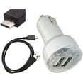 thumbnail image 1 of Dual USB Port Car DC Adapter for Tmobile HTC MyTouch 3G 4G Slide Auto Vehicle Boat RV Cigarette Lighter Plug Power Supply Cord Charger Cable, 1 of 1