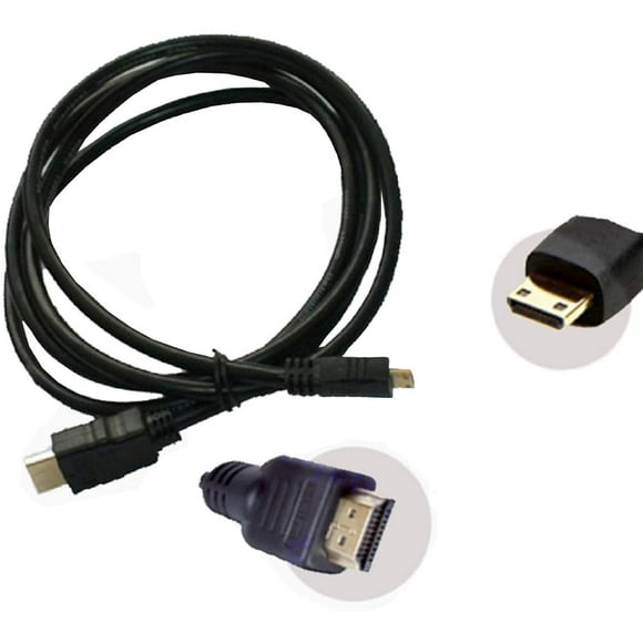 HDMI to Mini HDMI HDTV TV Audio Video AV Cable Cord Lead For Panasonic LUMIX DMC-FZ70K DMC-FZ70 DMC-G5 DMC-GF3K DMC-ZS8 DMC-ZS25 DMC-TS25D DMC-GF2 DMC-TZ3 DMC-GH3 DMC-TZ1 DMC-TZ2 By UpBright