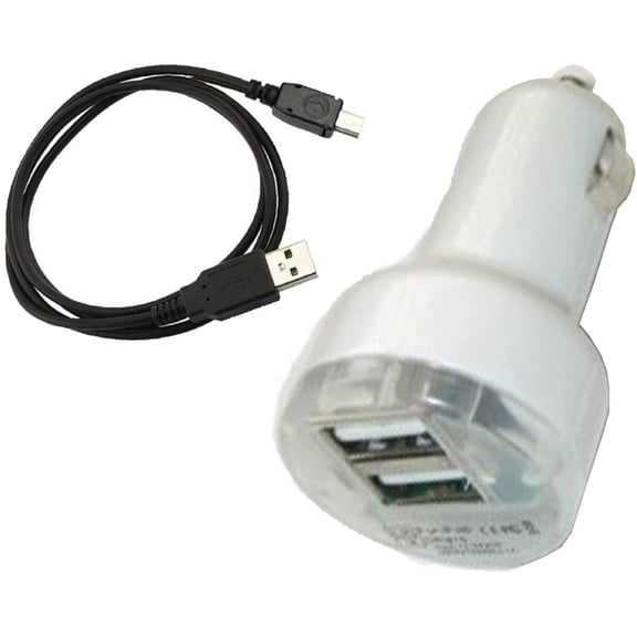 Replacement Car DC Adapter with Dual USB Ports Compatible with Maylong FD-220 FD-250 FD-350 GPS Navigator Vehicle Boat RV Cigarette Lighter Plug Power Supply