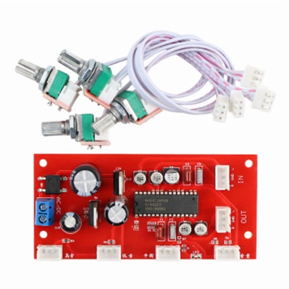 UPC1892 HIFI Stereo Preamplifier Volume Tone Control, Treble Balance Finished Board Potentiometer Separation,1 x UPC1892CT potentiometer separation,Photo Color