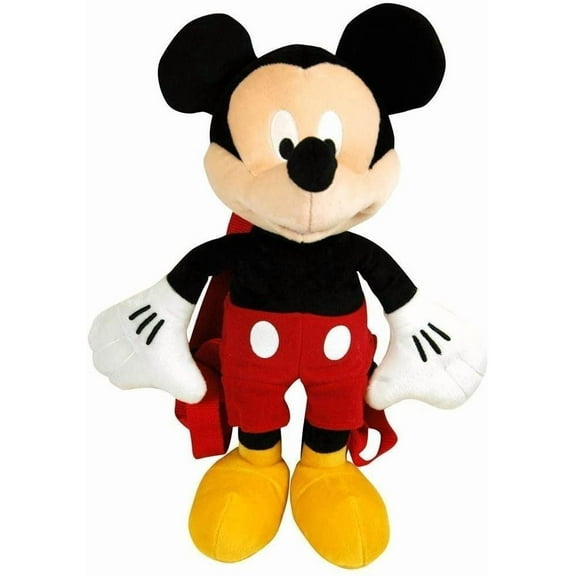 UPD 16" Inch Disney Mickey Mouse Soft Plush Backpack with small zipper pocket (KMBL2)