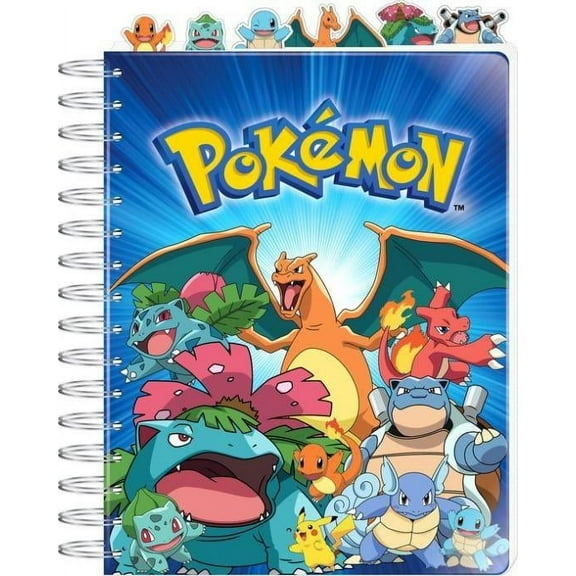 UPD Pokeman Kanto Starters Evolutions Tab Journal,6 1/4' x 8 1/4", 144 pages
