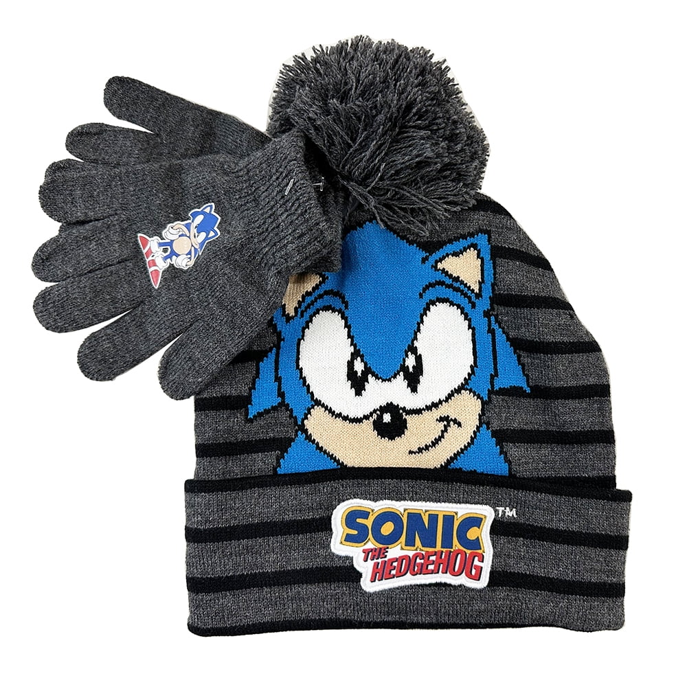 UPD Sonic the Hedgehog Gray/Black Striped Beanie Cap