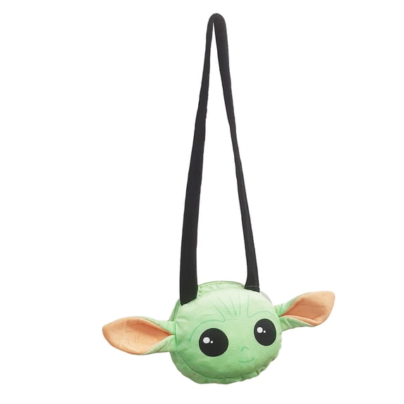 UPD Unisex 100% Polyester Solid Print Yoda Plush Shoulder Bag, Green
