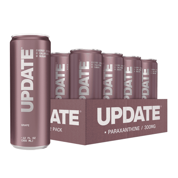 UPDATE Zero Sugar Energy Drink, Grape, 12 fl oz Can, 12ct