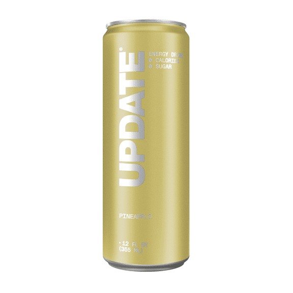 UPDATE Zero Sugar Energy Drink, Pineapple, 12 fl oz Can