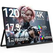 UPERFECT 17 4K Portable Gaming Monitor, 120Hz, 3840x2160 Resolution, 100% DCI-P3 Color