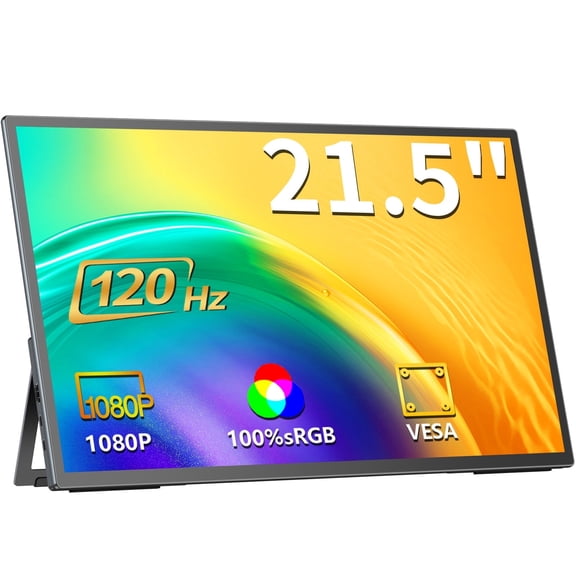 UPERFECT 21.5 inch Portable Monitor, 1080P 100HZ Laptop Display, USB C HDMI Gaming Monitor with Speakers