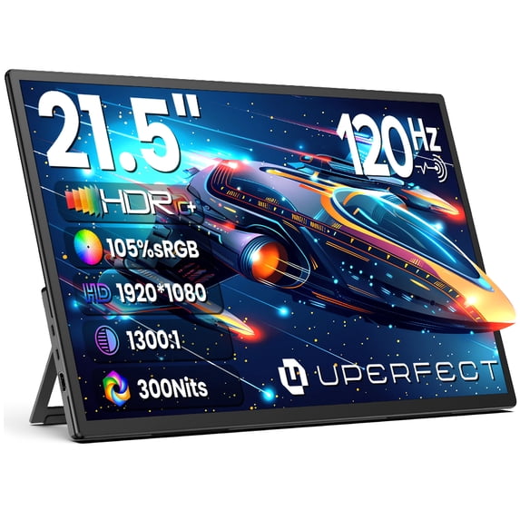 UPERFECT 21.5 inch Portable Monitor, 1080P 100HZ Laptop Display, USB C HDMI Gaming Monitor with Speakers