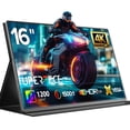 thumbnail image 1 of UPERFECT 4K Portable Monitor, 16" 3840x2400 IPS Laptop Monitor, 1200 Nits Brightness Screen USB C HDMI Computer Gaming Display with Speakers & Smart Cover, 1 of 10