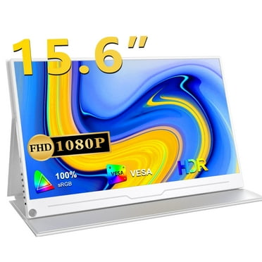 UPERFECT Portable Monitor for laptop, 15.6" 1080P Second External Screen, White