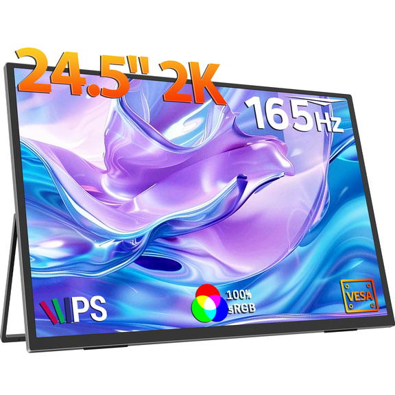 UPERFECT 24.5 Inch Computer Monitor 165Hz 2560*1440P Portable Monitor