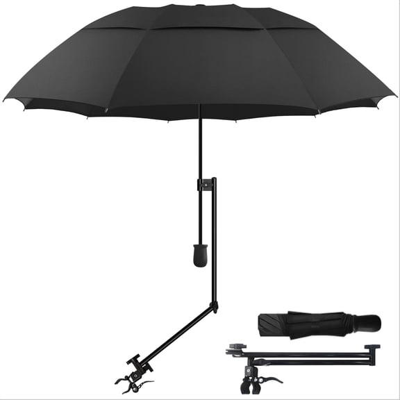 DUOUPA UPF 50  Beach Umbrella with Adjustable Universal Clamp