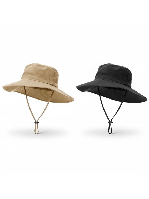 UPF 50+ Boonie Hat for Men & Women - Cooling Wide Brim Sun Hat with UV Protection for Safari, Hiking, Beach, Fishing