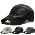 thumbnail image 1 of UPF 50+ Breathable Sun Hat Mesh Hole Chinese Style Dragon Print Peaked Cap, 1 of 8