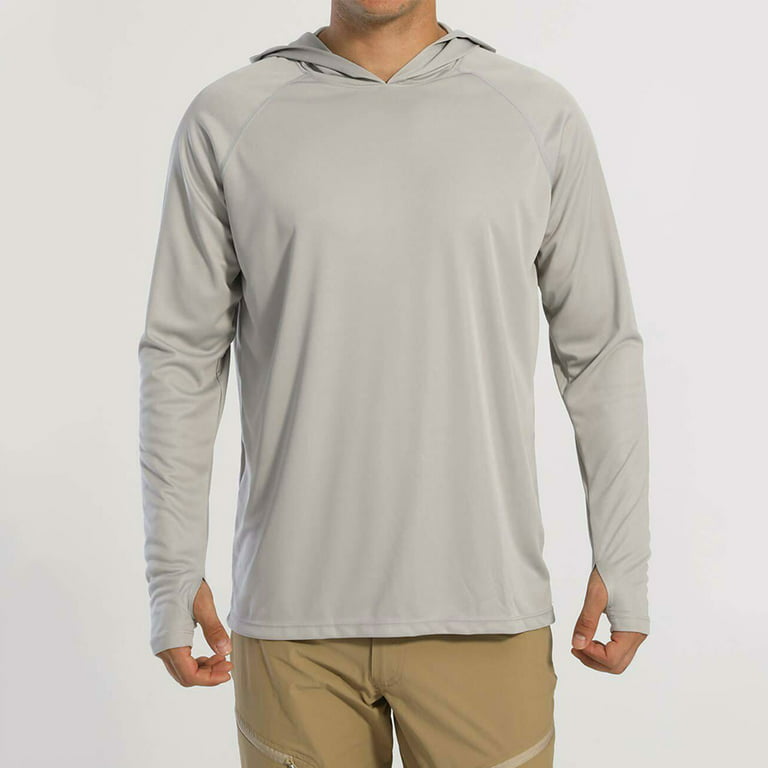 UPF 50+ Fishing Shirts for Men Long Sleeve UV Sun Protection Hoodie,  Outdoor Hiking Shirts